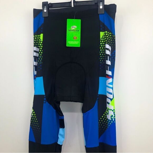 Sponeed Black Padded Stretch Cycling Leggings- New With Tags - Picture 9 of 13